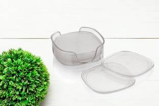 AAKAR Square PVC Coaster Set