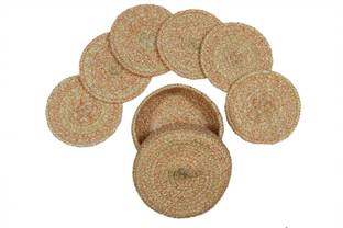LADLI JEE Round Reversible Polyester Coaster Set