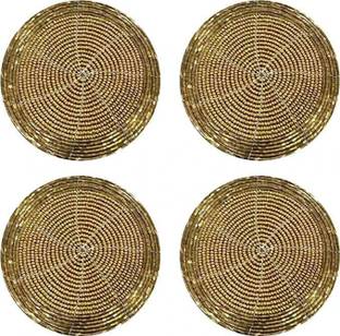 SHINING PEARL Round Glass Coaster Set
