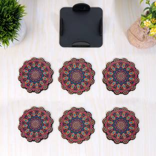 Raptech Round Wood Coaster Set