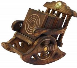 RanaCreation Square Reversible Wood Coaster Set