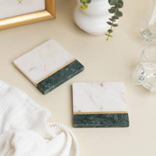 Ritualistic Square Marble Coaster Set