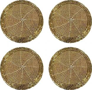 SHINING PEARL Round Glass Coaster Set
