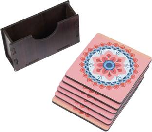 Flipkart SmartBuy Square Reversible Wood Coaster Set