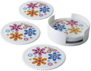 AAKAR Round PVC Coaster Set