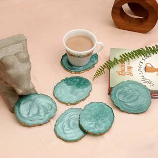 DULI Oval Resin Coaster Set