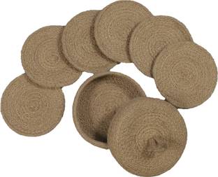 LADLI JEE Round Reversible Jute Coaster