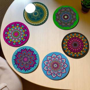 Tresneria Round Medium Density Fibreboard Coaster
