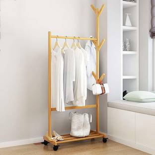 ADA Handicraft Wood Floor Cloth Dryer Stand AH_Sngle_Pole_Rck_70cm