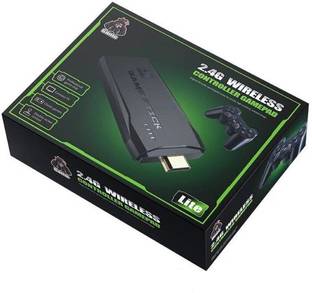 GameStick 2.4G Wireless Controller 4K HD Console Built-in 10k+ Retro Games AX32 Black Edition