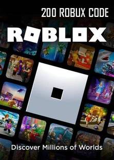 Roblox Gift Card : 200 Robux code only Gold Edition with Game Add-On