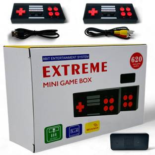Extreme Mini Game Box NES 620+games with Multi Players & 2 Wireless Controller Limited Edition with Game and Upgrades Pack