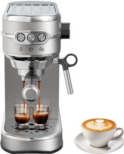 UN1QUE 20 Bar Espresso Coffee Machine with Steam Wand for Latte Espresso and Cappuccino 8 Cups Coffee Maker