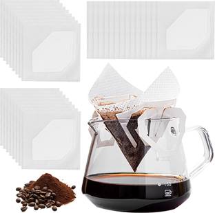 HASTHIP 30Pcs Paper Coffee Filter Bag with Hanging Ears for Travel Pour Over Brewing Cup Indian Coffee Filter