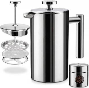SUPVOX French Press Coffee Maker 600ML Double Insulated 4 Cups Coffee Maker