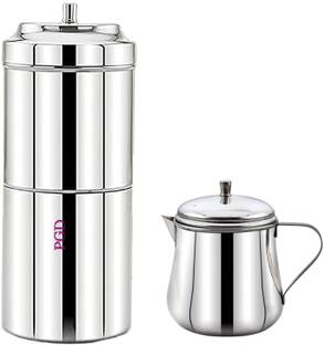 Pappa filter coffee Decoction | Medium, (Size 2) with Serving Coffee Kettle Pot Personal Coffee Maker