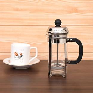 ABHAS French Press Coffee Maker, Small, Stainless Steel, Glass Filter 4 Cups Coffee Maker