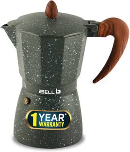 iBELL MP3370S Classic Moka Pot, Italian Espresso Maker, Percolator, Filter coffeepot, 3 Cups Coffee Maker