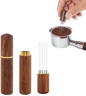 EERAV Espresso Coffee Stirrer Pin Tamper 6 Needles Ground Coffee Stirrer Personal Coffee Maker