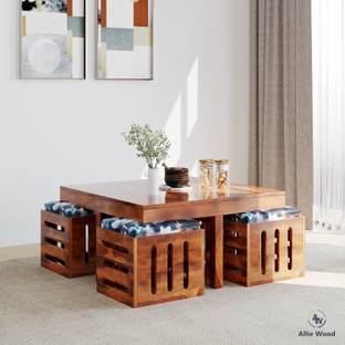 Allie Wood Rosewood (Sheesham) Solid Wood Coffee Table