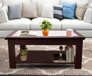ELTOP Modern Wooden Coffee Table with Storage Stylish and Functional for Living Room Glass Coffee Table