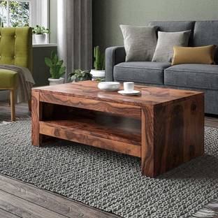 mp enterprises Solid Sheesham Wood Coffee Table For Living Room | Office | Guest Room | Solid Wood Coffee Table