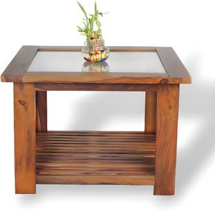 INDIKASA INDIKASA Zeppelin Centre Table | Solid Sheesham Coffee Table | Teak Finish Solid Wood Coffee Table