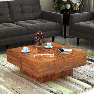 Dreamydesks Solid Sheesham Wood Coffee/Center/Tea Table For Hall/Office/Livingroom/Home Solid Wood Coffee Table