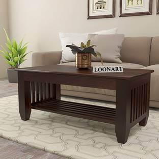 LOONART Solid Sheesham Wood Coffee Table For Living Room/ Hotel | Solid Wood Coffee Table