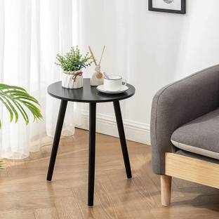 Device Bas with BROWN ART SHOPPEE Round Side Table, Nightstand Coffee End Table for Living Room, Bedroom Engineered Wood Coffee Table