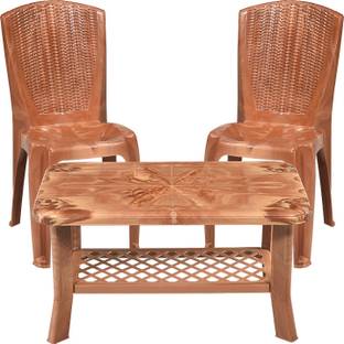 swagath furniture Coffee table For Cafe/Home/Living room Coffee Table with arm chair set of 2 Plastic Coffee Table