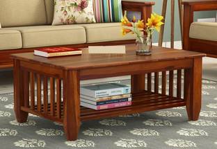 बंशी Solid Sheesham Wood Center Coffee Tablels for Living Room Home Hall सॉलिड वुड कॉफ़ी टेबल
