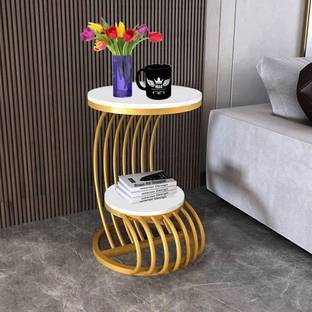 MAAZ ART CRAFT Heritage Designs Iron Haven: A Stylish Metal Side Table for Modern Spaces Engineered Wood Coffee Table