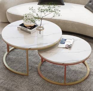 Vuhome Golden table Engineered Wood Coffee Table