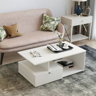 FURNEASER Livik Tea Table, Centre Table for Hall, Engineered Wood Coffee Table