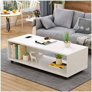 lukzer (CT-003/White) DIY (Do It Yourself) (80 x 40 x 30 Cm) Engineered Wood Coffee Table