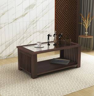 Ganpati Arts Sheesham Wood Maharaja Coffee/Tea/Wooden Sofa Center Table For Livingroom/Home Glass Coffee Table
