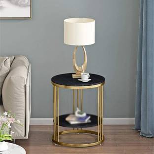 Craftmakers Maharaja Style Round End Table & Side Table for Small Spaces, Coffee Snack Table Metal Coffee Table