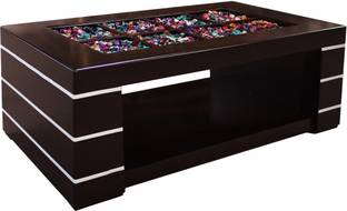ELTOP Coffee Centre Table With Glass For Living Room & office Glass Coffee Table