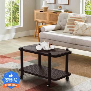 Mighty Home Centre Trolly Coffee Table | Tea Poy for Home, Office & Outdoor Plastic Coffee Table