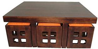 APRODZ Sheesham Wood Solid Wood Coffee Table