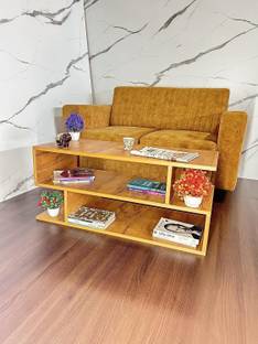 NE Furniture S Shape Engineered Wood Coffee Table/Center Table/Tea Table Engineered Wood Coffee Table