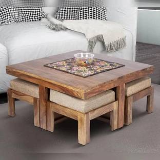 लूनार्ट Solid Wood Coffee Table For Living Room सॉलिड वुड कॉफ़ी टेबल