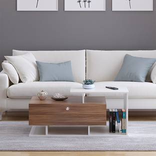FURNEASER Breezia Tea Table, Sofa Set, Center Table, Teapoy for Living Room, Engineered Wood Coffee Table