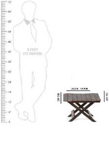 Maan Enterprises 12 INCHES ANTIQUE Solid Wood Coffee Table