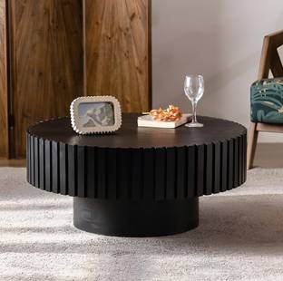 Radha Impex Modern Addy Round Wood Coffee Table for Living Room Engineered Wood Coffee Table