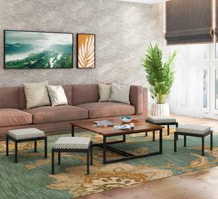 PlusOne Falon Solid Wood Coffee Table