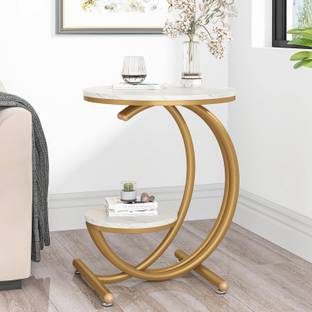 TheCraftory Metal End Table Engineered Wood Coffee Table