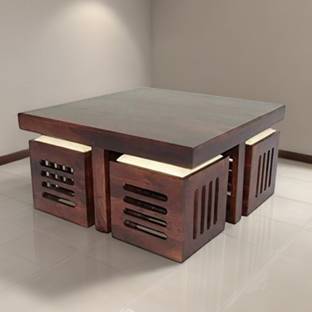 Kendalwood Furniture Premium Quality 4 Stool Coffee Table Center Table for living room Furniture Solid Wood Coffee Table