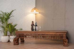 Furnishilp Hand Carved Solid Wood Coffee and Tea Table Solid Wood Coffee Table